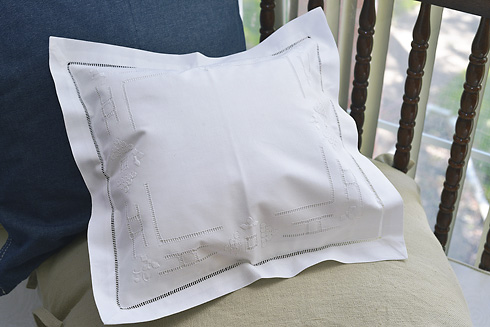 Triple Hemstitches Baby Pillows